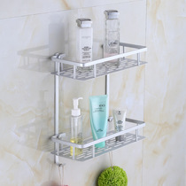 Space Aluminum Double Layer Triangle Basket Corner Rack Aluminum Toilet Containing Shelf Bathroom Tripod Pendant