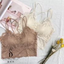 Dime Rey 1917 new boutique lace crochet cross with beauty back without steel ring underwear wrap breasted vest woman