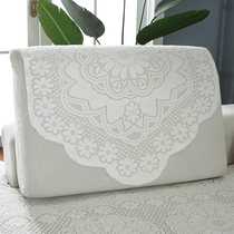 Lace backrest towel Back towel Armrest cover cloth Sofa cushion Triangle towel Fabric Sofa cover towel cover towel Sofa towel