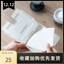 inomata Japanese filter paper box hand brewed coffee v60 cone fan-shaped paper dust storage box magnetic suction non-punching