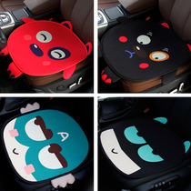 Car cushion goddess cute single piece linen rear seat three-piece set of four seasons universal summer cool pad cartoon