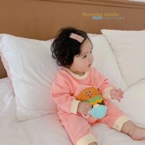 Baby jumpsuit long sleeve newborn clothes spring and autumn newborn male and female baby ha suit cute cartoon climbing suit