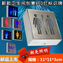 Mens and womens restroom signage logo high-grade LED light TOILET sign TOILET door number reminder light