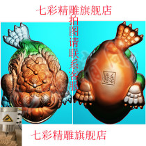 Bifacial toad toad the piece scanned picture wood sculptures jdp sandalwood Grey Plot Computer Engraving Bmp