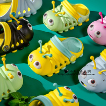 Japan cute baby Summer men and women shoes 1-3 Anti-slip soft bottom caves Baotou caterpillar Children cool slippers