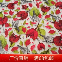 Nylon waterproof fabric rainproof fabric DIY suitcase cover thickened luggage cloth Table cloth * Flowers and birds