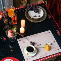 Zuohandun Road French romantic Rose table mat Waterproof and oilproof PVC soft glass coffee table mat Tablecloth plastic placemat