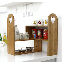 Seasoning rack kitchen corner countertop bottle jar soy sauce sauce condiment Corner Stove solid wood desktop bookshelf