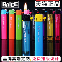 Advertising lighter custom-made printing word Baide 50 boxed disposable fire machine wholesale lettering hotel hotel