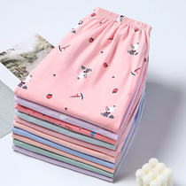 Xinjiang cotton spring and autumn womens cotton thick pajama trousers summer ladies cotton thin loose plus size home pants