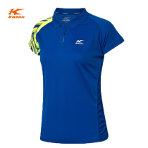 Kwon speed dry short sleeve T-shirt female summer turnover POLO shirt sports loose T-shirt badminton match training clothes