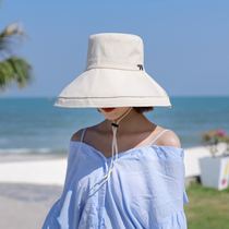Black fishermans hat female eaves sunscreen spring and summer tide Korean version of Joker Sun Hat Japanese Net red travel shade hat