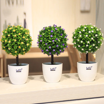 wo emulation small tree green planting potted plants full of stars and stars ball bonsai bookshelves Handwashing table Home Decorative Pendulum