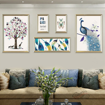 Cross stitch 2021 new living room line embroidered elk peacock cross embroidered butterfly small pieces 5 lids themselves embroidered