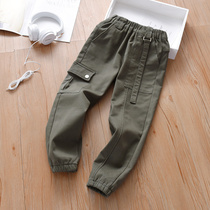Girls clothing Pants Plus Suede Foreign Air Autumn Winter External Wearing 2022 Winter Thickened Small Feet Casual Pants