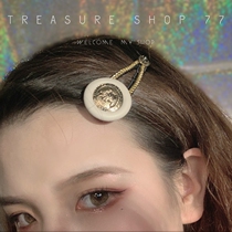 Retro Painting Newspaper STYLE BAROQUE PALACE WINDY METAL MAN AVATAR LEATHER TEXTURE EAR CARD-ISSUING ADULT HAIR ACCESSORIES