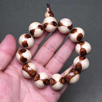 Hainan Huanghuali old material purple oil pear 20 sea yellow hand string eye-to-eye grimace ghost eye yin and yang eye bear cat eye round beads
