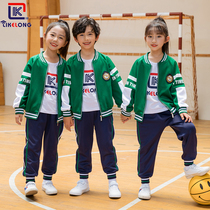 New primary school uniforms autumn sports suits Green Vitality three-piece class uniforms kindergarten uniforms spring and autumn outfits