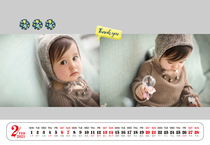 005-2021 Year of the ox baby children PSD photo album template material photo horizontal calendar calendar template