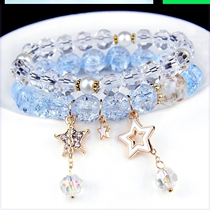 Purple Crystal Hand Ornament Bracelet Children twelve Constellations Ancient Retro Wind Stage Necklace Students Light Purple Bracelet