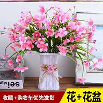 Decorative flower dining table small ornaments indoor living room simulation fake flower arrangement coffee table with vase TV cabinet home wine cabinet