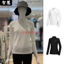 South Koreas Munsingwear ten thousand Xing Wear 21 Autumn golf suit womens turned-up elastic long-sleeved T-shirt
