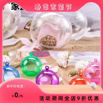 Christmas Ball Decoration Transparent Ball Plastic Ball Hollow Acrylic Round Ball High Transparent Creative DIY Arrangement Pendant