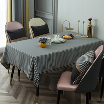 Table cloth Nordic light and luxurious rectangular table cloth simple grid tea table cloth TV cabinet Gaib custom cloth art table cloth