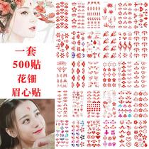 Adult Little girl Baby forehead red dot Brow stickers Printed stickers Waterproof stickers Nail stickers Face performance cartoon