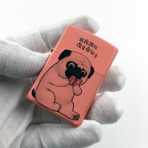 2019 new ZIPPO kerosene lighter cute pig improves acting six-sided color printing gift cotton oil machine