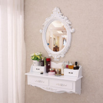 Corner dressing assembly window sill nail wall dressing table mirror non-perforated bathroom makeup table beauty salon