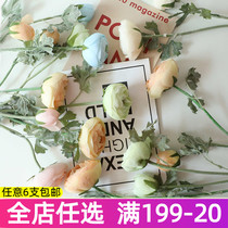 Multi-Head Lulian Emulation Flower Living Room Table TV Cabinet Shoes Cabinet Furnishing Wedding Mall Floral Decoration Silk Cloth Fake Flowers