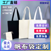 Canvas bag custom canvas bag custom-made environmental protection cotton bag advertising custom to map urgent environmental protection bag printing logo