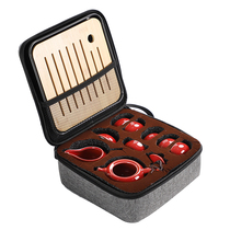 Portable teapot travel tea set cover bowl outdoor tourist household small set ceramic gift custom logo