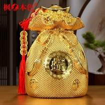 Money bag ornaments storage Piggy living room wine cabinet TV cabinet porch craft accessories creative gift deposit bag