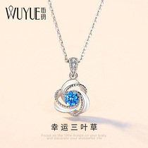 Sterling Silver Ocean heart necklace female summer light luxury niche design sense choker 2021 new simple temperament