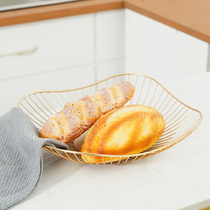 Nordic home fashion fruit plate ornaments living room coffee table modern light luxury personality creative iron fruit basket