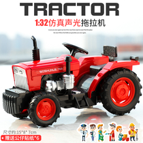 Childrens alloy tractor toy 1:32 farm transporter simulation large inertial car farmer car model