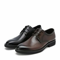 2022 spring new all-match mens shoes cow leather mens business formal dress Derby leather shoes wedding shoes pointed toe lace-up shoes