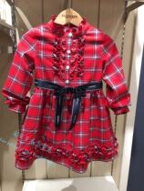 Clothes-in-clothing special cabinet Domestic 2019 Summer girls plaid dress OW92321K