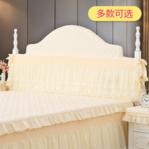 Qiaozhe life bedside cover 2021 New shaped irregular Princess wind wooden bed dust cover lace can be customized
