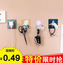  Plug hook power cord hook Kitchen creative plug holder Cartoon cute plug storage hook wall hanging