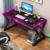 Computer desktop desk Household tempered glass desk Simple economical desk Bedroom simple student writing desk