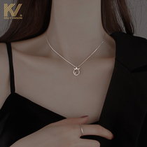  Crown necklace 2021 new female high-end sterling silver light luxury niche design sense ins simple fairy clavicle chain