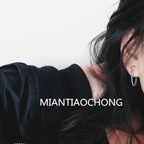 Cotton sliver worm exclusive chain minimalist temperament minimalist punk girl earrings earrings earrings earrings
