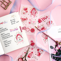 Early foam gilding Dream starry sky stickers literary small clear novice account stickers hand account character diary decoration material