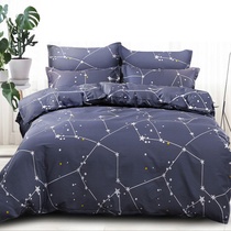  (Quilt cover 2 pillowcases four-piece set)Quilt cover Single piece double quilt cover Bedding mattress cover Home textile three-piece set