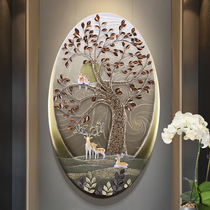 Modern simple porch three-dimensional decorative painting corridor aisle 3d Zhaocai mural entrance light luxury relief mural