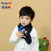 hugmii childrens knitted scarf cartoon shape cute neck sleeve for men and women young children autumn and winter wind and warm scarf