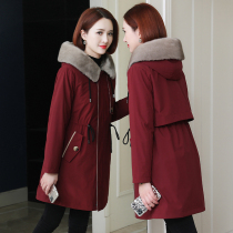 zqqz Parker Service Womens long model 2020 new mink fur collar coat mink fur jacket D287